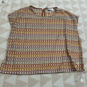 Sojourn short story boutique multicolor sleeveless crochet top